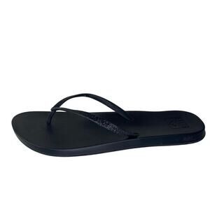 Women's Reef Cushion Black Stargazer Flip Flop Sandals Glittery Strap Size 10-11